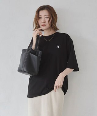 WEGO 【ユニセックス着用ITEM/MLサイズ展開】U.S. POLO ASSN.別注 接触冷感T（SS） ブラック