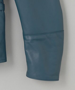 GOTAIRIKU 【24AW新作】シープレザー シングルカラーブルゾン ダルブルー系