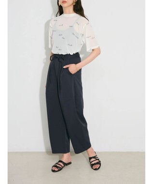 Green Parks ロゴ入りチュールトップス Off White