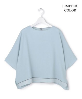 ICB L 【先行予約・WEB限定カラーあり】 FluidBackSatin クロップドブラウス サックスグレー［WEB限定］