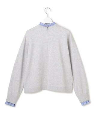 23区 S 【WEB＆一部店舗限定】クリアコットンテリー ストライプフリル スウェット ライトグレー系