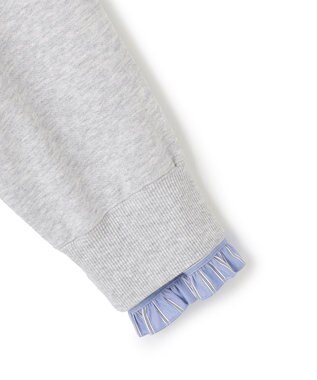 23区 【WEB＆一部店舗限定】クリアコットンテリー ストライプフリル スウェット ライトグレー系