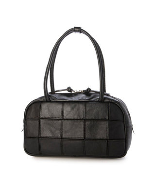 UNBILLION ピークスピーク PEAKS PEAK / 牛革パッチワーク横長ボストン ブラック