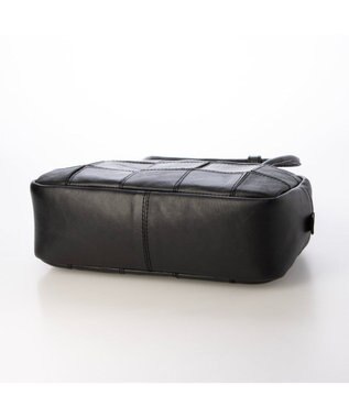 UNBILLION ピークスピーク PEAKS PEAK / 牛革パッチワーク横長ボストン ブラック