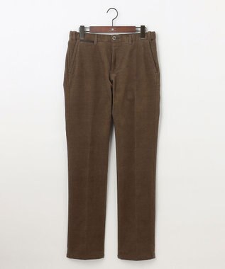 JOSEPH ABBOUD 【ウエストも伸びる！/2WAYストレッチ/暖かい/オーガニック】オーガニックコットン ウオーム パンツ ダークブラウン系