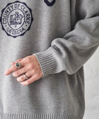 WEGO オーバーフィットジャガードプルオーバー 柄1