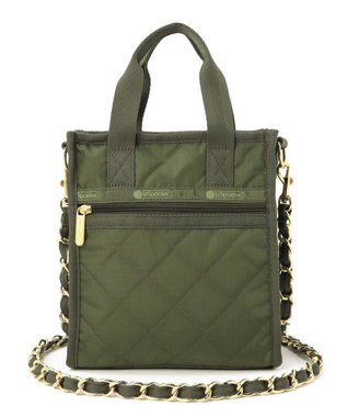 LeSportsac CHAIN MINI N/S TOTE/ダークオリーブチェーンキルト ダークオリーブチェーンキルト
