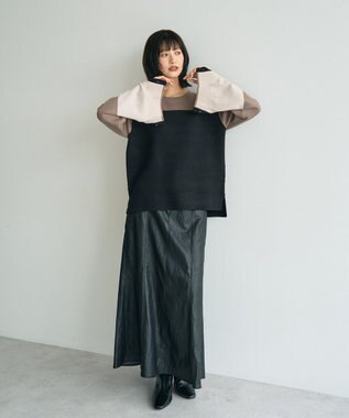 YECCA VECCA 釦デザイン配色ニット Border