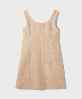 GRACE CONTINENTAL サラサジャガードミニワンピース ベージュ