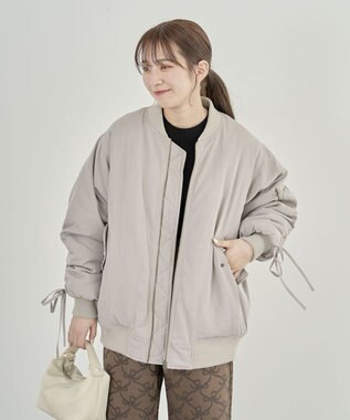 Green Parks ・ｓｗｉｎｇ　ｂｙ　中綿ボリュームスリーブＭＡ－１ Gray Beige