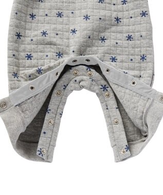 MIKI HOUSE HOT BISCUITS キルト素材 オーバーオール＆Tシャツギフトセット【BOX付き】 グレー