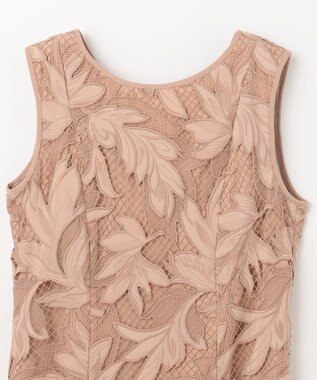 GRACE CONTINENTAL ケミカルリーフドレス ベージュ