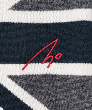 ICB 【30th ANNIVERSARY】 カシミヤブレンド ユニオンジャックカーディガン クラウディスカイ