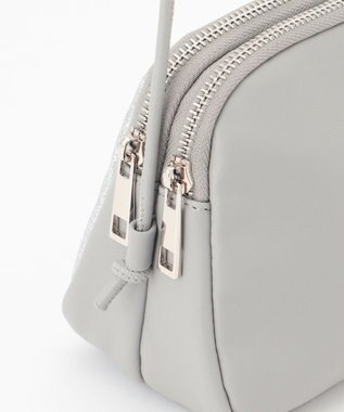 ANY 【前後2WAY】ミニショルダーバッグ グレー×シルバー