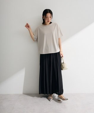 Green Parks マルチ機能バックデザインブラウス Gray Beige