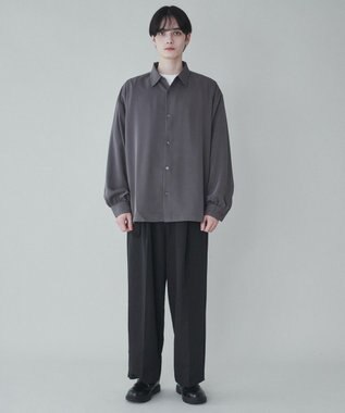 WEGO トロミBIGシャツ ダークグレー