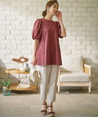 組曲 コットンローン ボリュームスリーブブラウス 【WEB限定】ブラウンピーチ系9