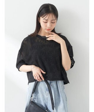 earth music&ecology レースプルオーバー Black