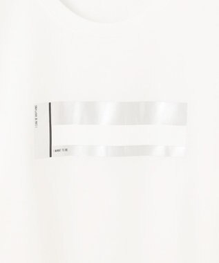 ICB シンプルジャージープリントTシャツ オフホワイト系