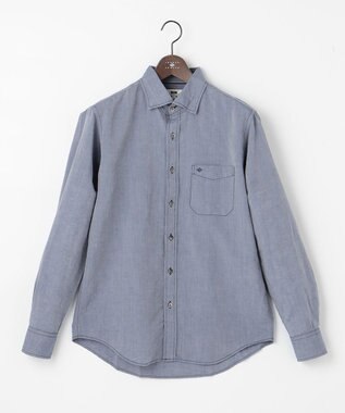 JOSEPH ABBOUD 【オーガニックコットン】リヨセルリネン シャツ サックスブルー系