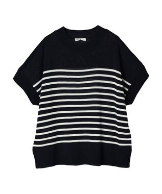 CRAFT STANDARD BOUTIQUE 【洗える】チューリップスリーブプルオーバー Border Navy