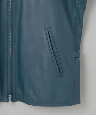 GOTAIRIKU 【24AW新作】シープレザー シングルカラーブルゾン ダルブルー系