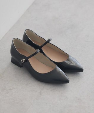 earth music&ecology ＯＲｉｅｎｔａｌ　ＴＲａｆｆｉｃ　エナメルヒールパンプス Black