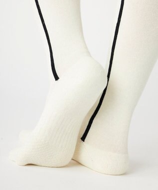 FILA GOLF／marie claire 【LOUDMOUTH】ロゴ入りニーハイソックス Off White
