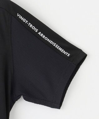 23区GOLF 【MEN】【キングサイズ/吸水速乾/UVカット】ポンチコンビポロシャツ ブラック系