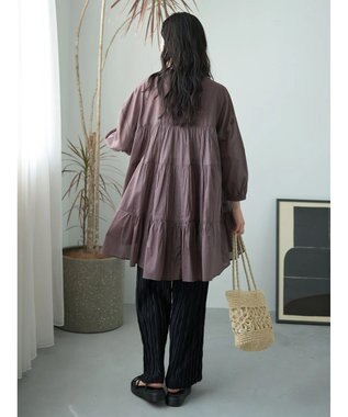 earth music&ecology リラックスセルフカットパンツ Black