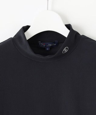 23区GOLF 【WOMEN】AIR TOOLライト シアースリーブモックネック ブラック系