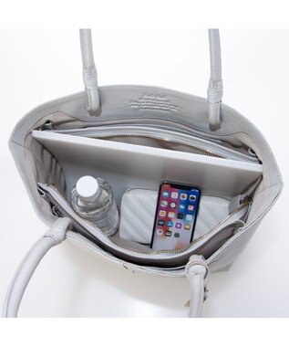 UNBILLION アトランタ ATLANTA / 牛革ハトメあおりトートL シルバーグレー