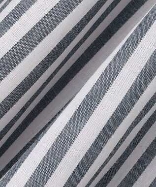 ANY 【ウエストゴム/ポケット付】シャンブレーライク フレアスカート ストライプ