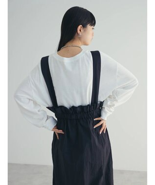 Green Parks armonia. サスペンダー付きスカート Black