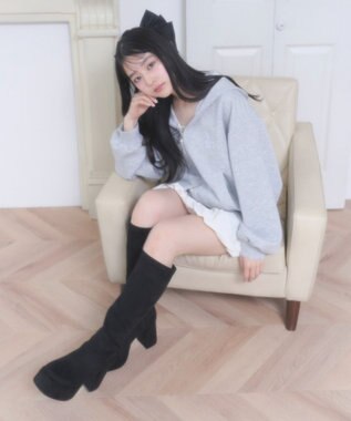 WEGO ダンボールレースパーカー 杢グレー