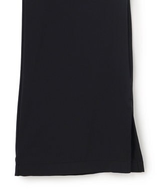 UNFILO L 【ウエストゴム】ドライトリコット セミフレアパンツ ブラック