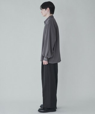 WEGO トロミBIGシャツ ダークグレー