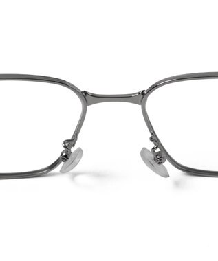 WEGO メタルフレームスクエアアイウェア シルバー