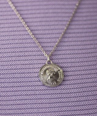 J.PRESS LADIES 【3WAY】 パールコイン 2連 ネックレス シルバー系