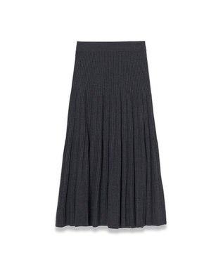 【洗える】メリノウールリブ　ニットスカート