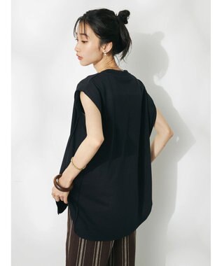 CRAFT STANDARD BOUTIQUE リメイクロゴノースリーブTee Black