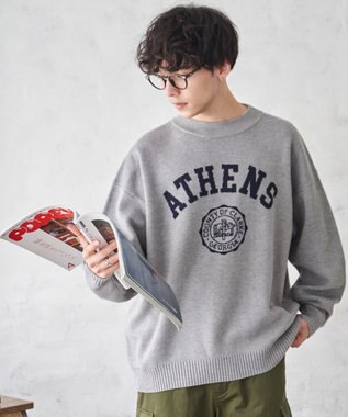 WEGO オーバーフィットジャガードプルオーバー 柄1