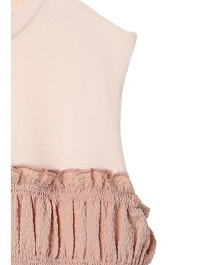 earth music&ecology ドッキングシャーリングプルオーバー Pink Beige