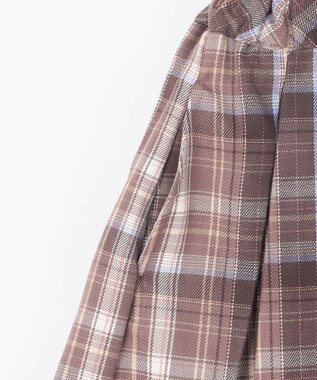 ANY KIDS チェック プリーツ スカパン ブラウン系