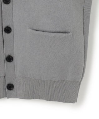 UNFILO MENS 【男女兼用/新色追加】スウェットライク ニットカーディガン [24年秋冬商品] ライトグレー