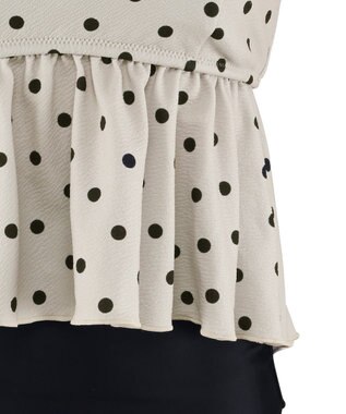 San-ai Resort（三愛水着楽園） パフスリーブノンワイヤービキニ　9M　【San-ai Resort（サンアイリゾート）】 ベージュ×ブラック