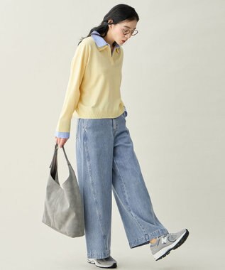 ANY L ルーズバギーデニム ブリーチ