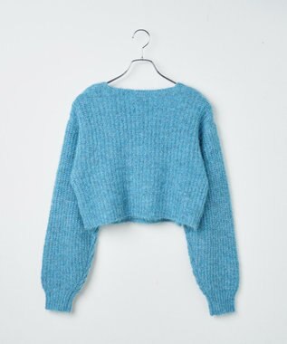 WEGO アンサンブルニットリボンカーデ ブルー