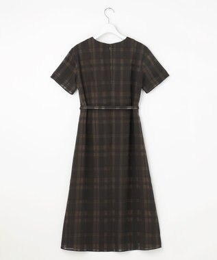 J.PRESS LADIES S シャドーチェック ワンピース ダークブラウンチェック系3