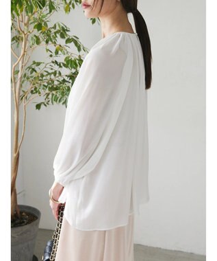 Green Parks AnriettMusee ボリュームシアーブラウス Off White